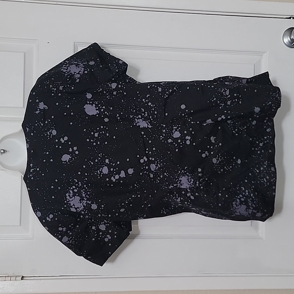 Dickies Women's Black Short Sleeve Butterflies Pattern Scrub Top Size Large - Picture 6 of 6